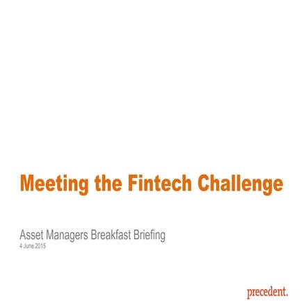 Asset Management Breakfast - 4th June 2015