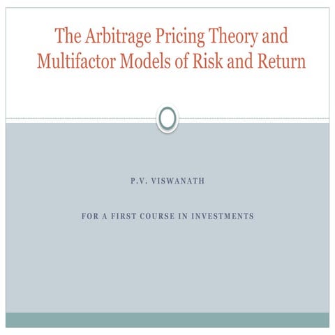 Asset Pricing Models for Different Asset Classes
