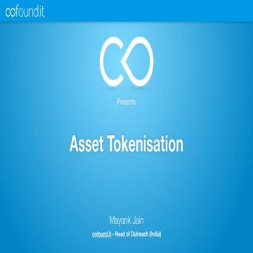 Asset tokenisation