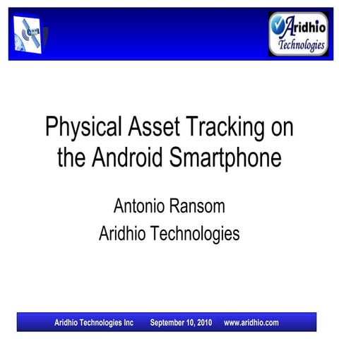 Asset Tracking on the Android Smartphone