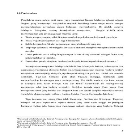 Kesan Kedatangan Masyarakat Cina ke Tanah Melayu