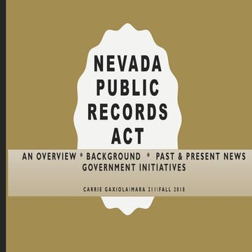 Nevada Public Records Act