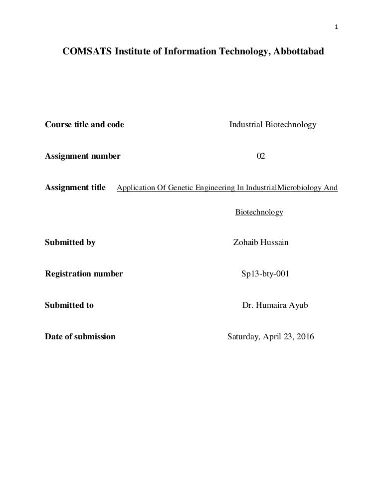 Application Of Genetic Engineering In Industrial Microbiology And Bio