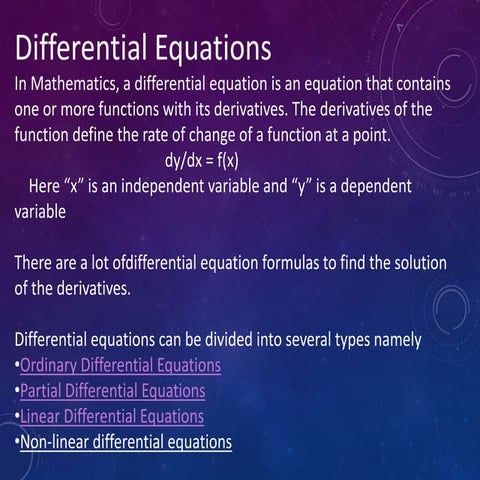 Derivation Bisics