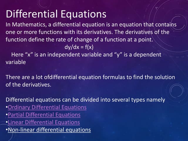 Derivation Bisics