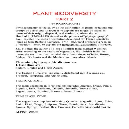 Plant biodiversity (PART 2)