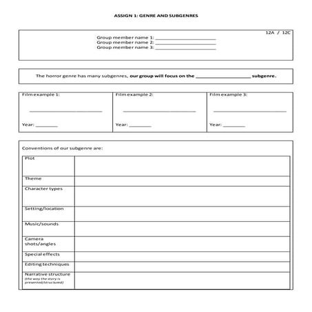 Business of Film week 5 work sheet | DOCX