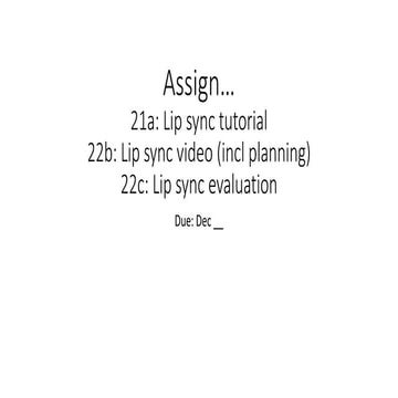 Assign 21 lip sync