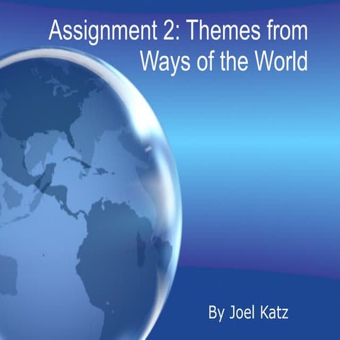 Assign 2 ways of world 
