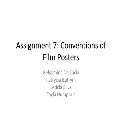 Assign 7   posters