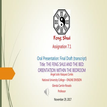 Assignation 7.1 Feng Shui | PPTX