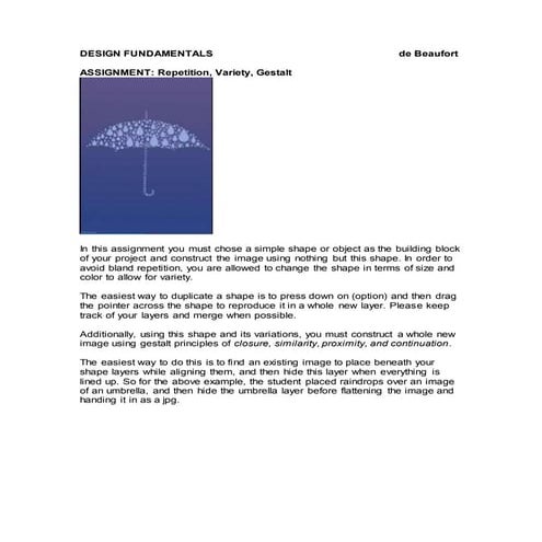 Repetition, Variety, and Gestalt INSTRUCTIONS de Beaufort