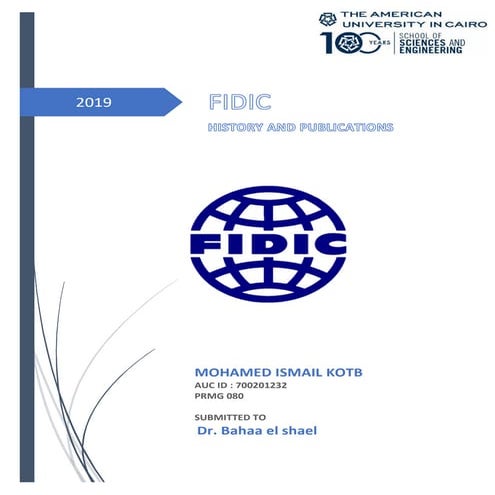 fidic history and publications