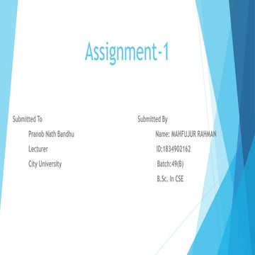 Assignment 1 | PPT