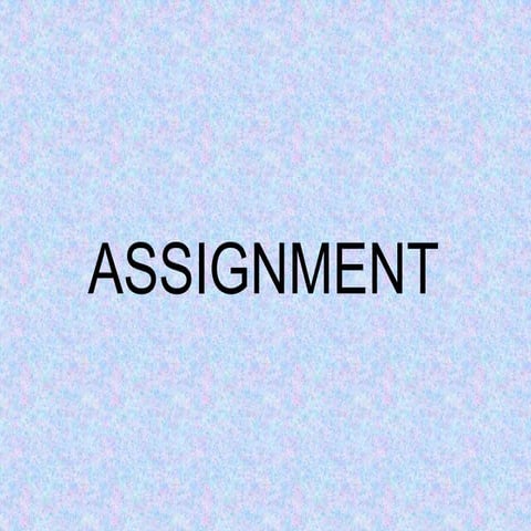 Assignment | PPT