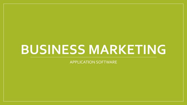 business marketing assignment
