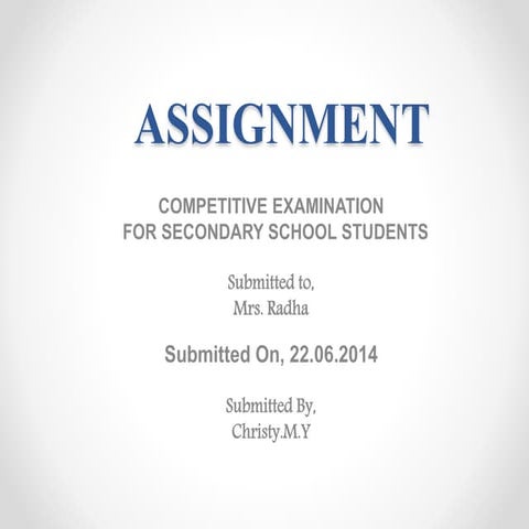 Assignment | PPT