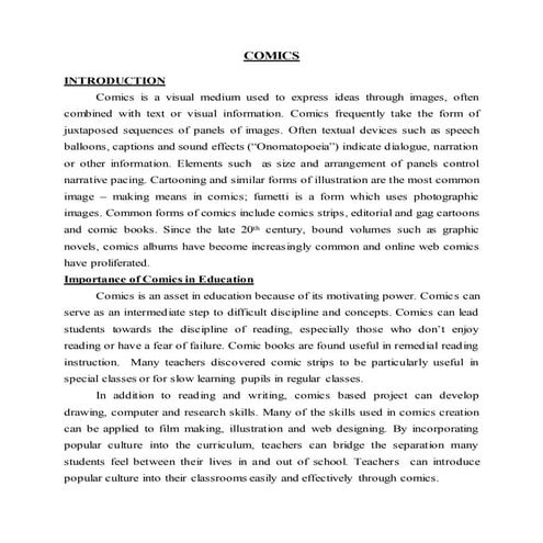 Using comic strips in english teaching | PPTX