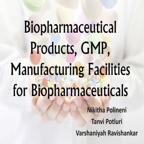 Biopharmaceutical Products, GMP, Manufacturing Facilities for Biopharmaceuticals