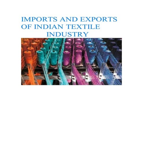 Imports and exports of Indian textile industry