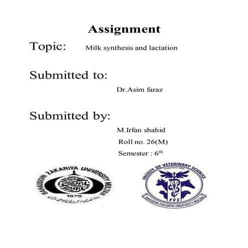 MILK SYNTHESIS and lactation