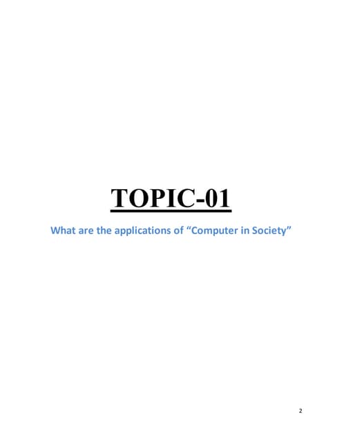 Computer in Society
