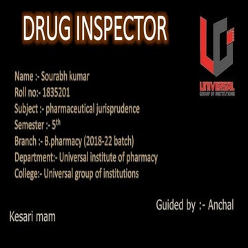 drug inspector