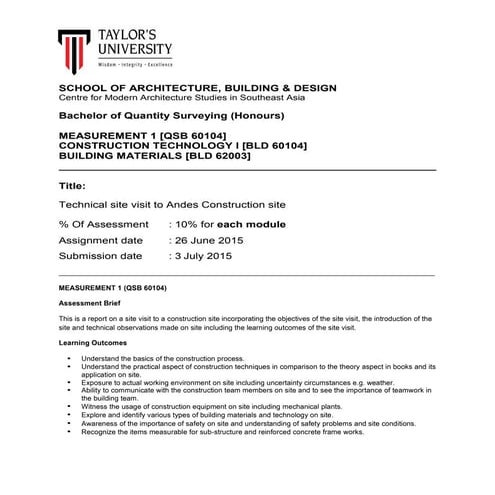 Assignment brief for site report .pdf