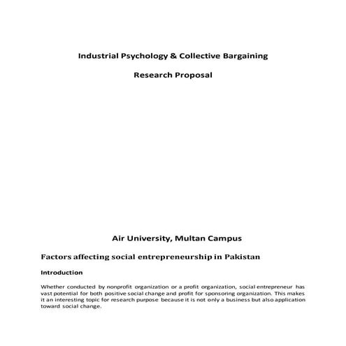 Industrial Psychology & Collective Bargaining