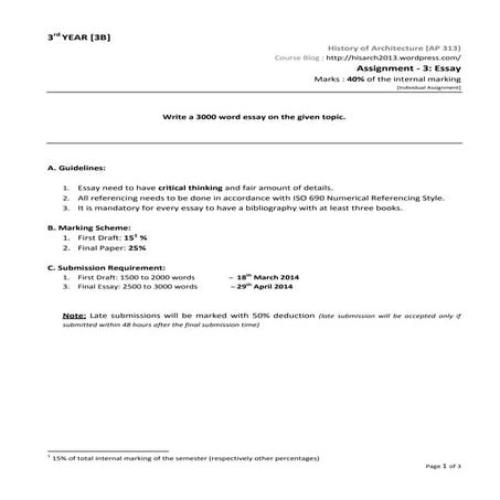 Assignment 3 guidelines