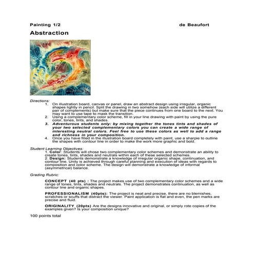 Assignment: Abstraction