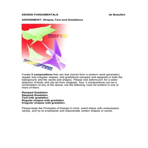 Shapes, Text, and Gradations