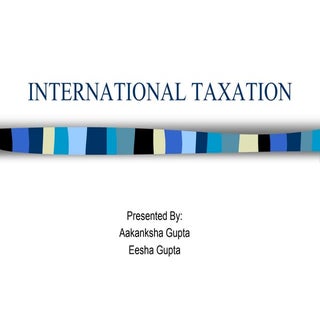 Assignment international taxation
