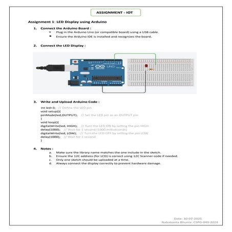 Internet of Things (IoT) Final Assignment Submission | PDF