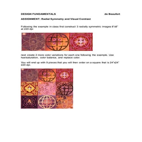 Assignment: Radial Balance and Visual Contrast