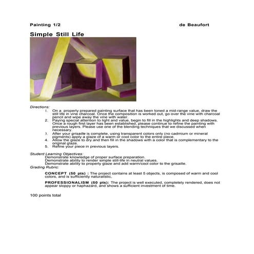 Assignment: Simple Still-Life