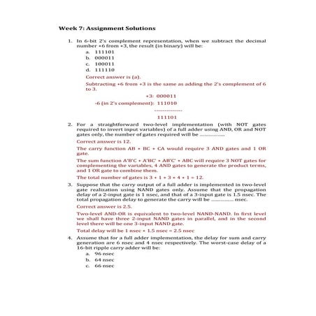 Assignment solution-week7