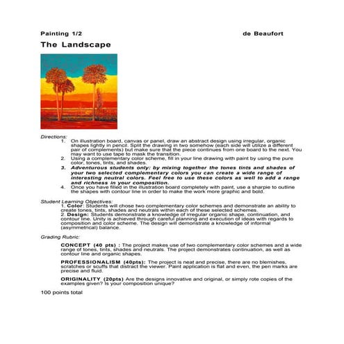 Assignment: The Landscape