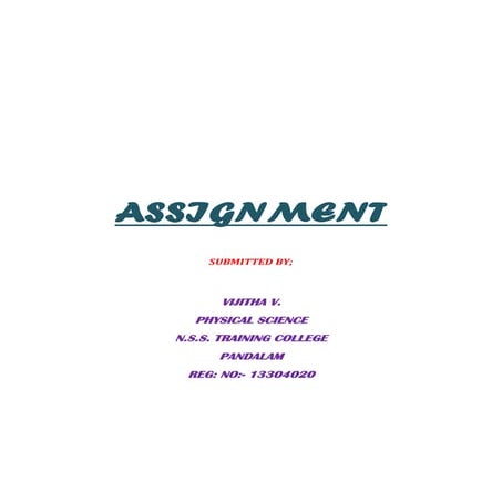 Assignment vijitha