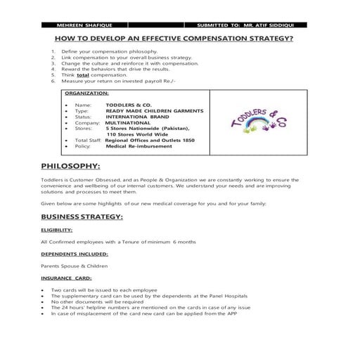 HOW TO DEVELOP AN EFFECTIVE COMPENSATION STRATEGY?