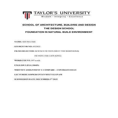 Assignment 1   shum li sze (0322822)