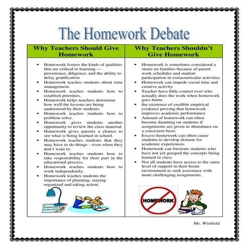 The Homework Debate