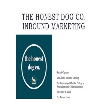 Inbound Strategy The Honest Dog Co.