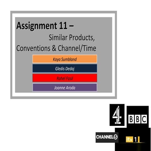 Assignment #11 similar products, conventions & channel time