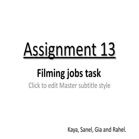 Assignment 13