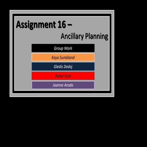 Assignment 16   ancillary planning draft two