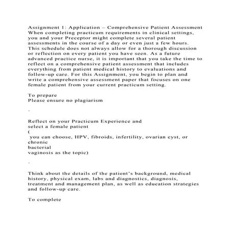 Assignment 1 Application – Comprehensive Patient AssessmentWhen c.docx