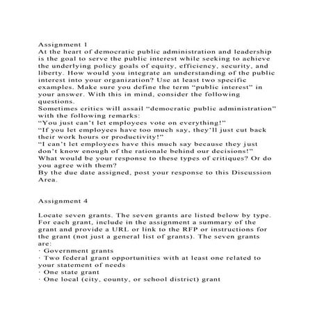 Assignment 1At the heart of democratic public administration and.docx