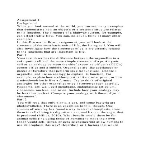 Assignment 1BackgroundWhen you look around at the world, you .docx