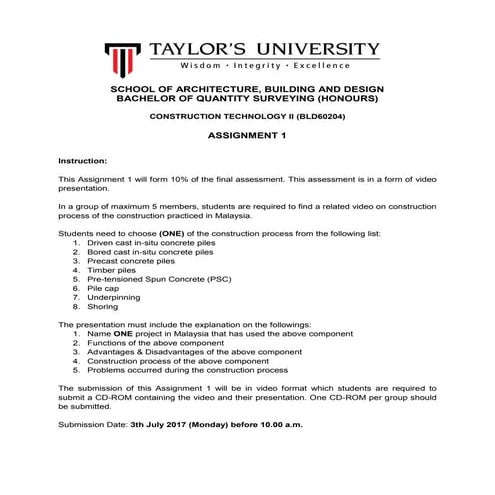 Assignment 1 bld60204 mac2017